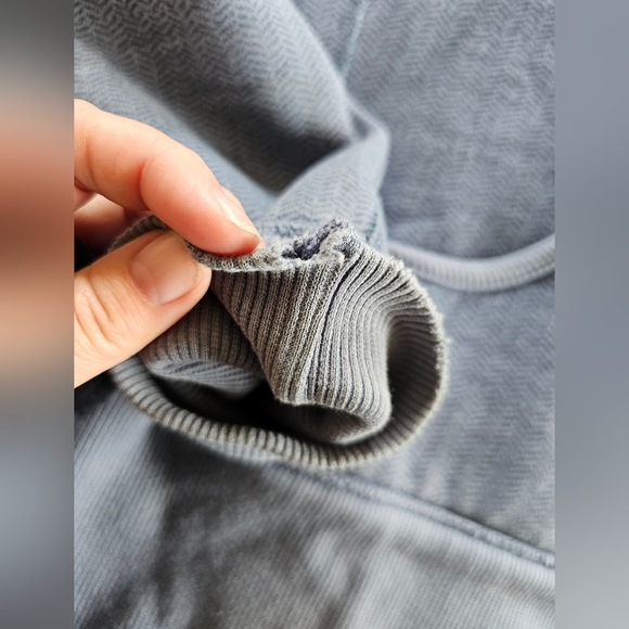 Lululemon Signature Shape Steel Blue Gray Zip-Up Scuba Hoodie Sz XXS - XS - Picture 5 of 9